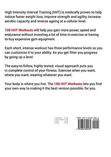 100 HIIT Workouts: Visual easy-to-follow routines for all fitness levels