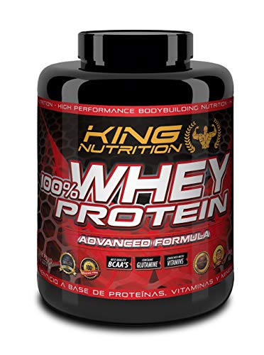 100% Whey Protein 2,27 kg King Nutrition Proteina Concetrada 80% Fresa