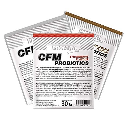 100% Whey protein / Proteína de suero de leche PROM-IN Essential CFM Probiotics | Bebida proteica nativa de primera calidad infundida con potentes probióticos (Coco, 30 g)