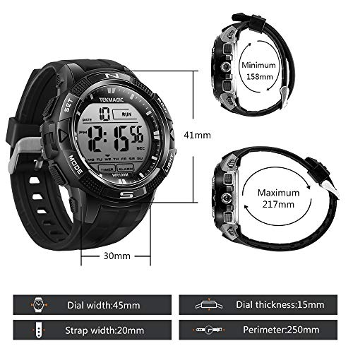 100m Digital Sumergible Impermeable Nadando Reloj de Pulsera con Funciones de Alarma y Cronómetro, Soporte Zona Horaria Dual, Temporizador de Cuenta Regresiva, Formato de 12/24 Horas 100m Digital Sumergible Impermeable Nadando Reloj de Pulsera con Funciones de Alarma y Cronómetro, Soporte Zona Horaria Dual, Temporizador de Cuenta Regresiva, Formato de 12/24 Horas