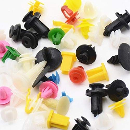 100pcs aleatoria mezclando los clips del coche universal Fender parachoques plástico Menaje Auto plástico Fastener (Paquete de 100) VONKY