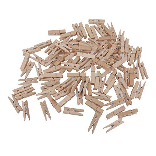 100x Clavijas Pinzas Contactos de Madera Naturales Ropa Foto Papel DIY Mini Clips 25 * 3mm 100x Clavijas Pinzas Contactos de Madera Naturales Ropa Foto Papel DIY Mini Clips 25 * 3mm