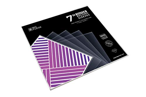 100x Fundas para Disco de Vinilo 7 inch | Estuches de Protección de Alta Calidad | Hecho de Polipropileno Transparente de Alta Densidad | Ideal para Carátulas de LPs y Singles | 7.42” x 7.42”