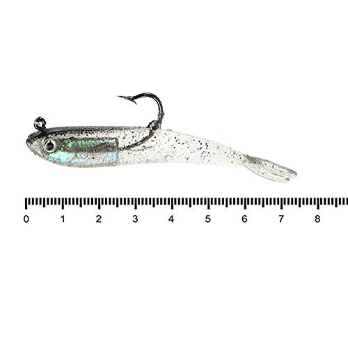 10pcs 75mm Ganchos de Pesca Suaves Señuelos de Pesca Artificial Ganchos de Pesca Agudos Cebo con Gancho