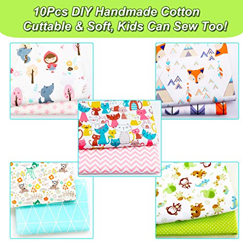 10Piezas Tela de Algodón Patchwork, Tela de Estampada Flores de Costura de Material Textil Manualidades Retales Algodón con Cinta elástica e Puente de la Nariz para Coser DIY(50x40cm Animal Selva) 10Piezas Tela de Algodón Patchwork, Tela de Estampada Flores de Costura de Material Textil Manualidades Retales Algodón con Cinta elástica e Puente de la Nariz para Coser DIY(50x40cm Animal Selva)