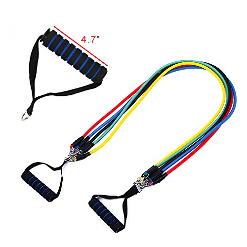 11pcs Bandas de resistencia, conjunto de tubos de ejercicios, con anclaje de puerta, correas de tobillo,manijas para la aptitud, bolsa de transporte para fortalecimiento, conformación del cuerpo, eje 11pcs Bandas de resistencia, conjunto de tubos de ejercicios, con anclaje de puerta, correas de tobillo,manijas para la aptitud, bolsa de transporte para fortalecimiento, conformación del cuerpo, eje