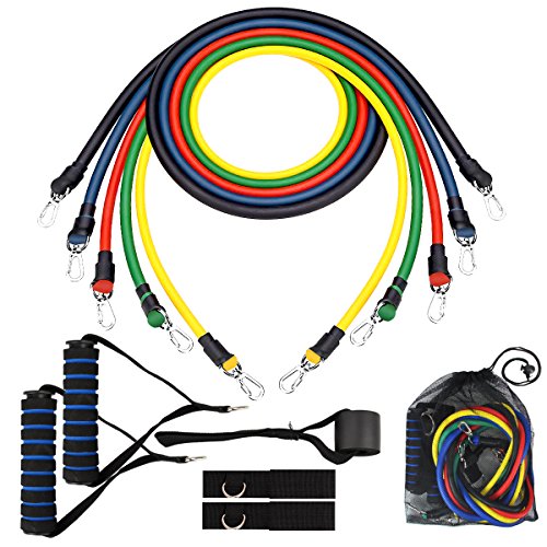 11pcs Bandas de resistencia, conjunto de tubos de ejercicios, con anclaje de puerta, correas de tobillo,manijas para la aptitud, bolsa de transporte para fortalecimiento, conformación del cuerpo, eje 11pcs Bandas de resistencia, conjunto de tubos de ejercicios, con anclaje de puerta, correas de tobillo,manijas para la aptitud, bolsa de transporte para fortalecimiento, conformación del cuerpo, eje