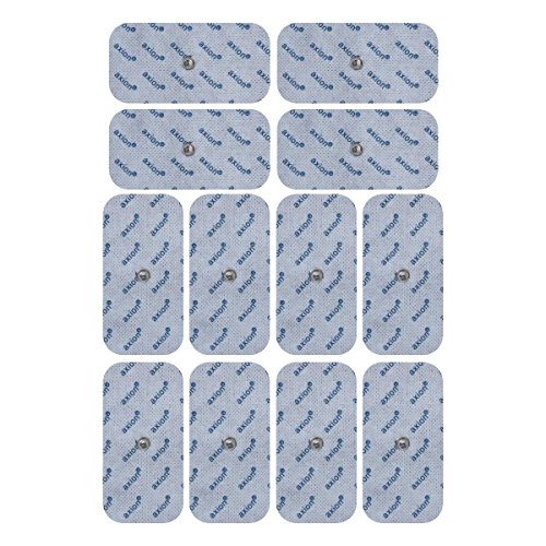 12 Electrodos de 10x5 cm - aparatos TENS EMS electroestimulador VITALCONTROL & Beurer - axion