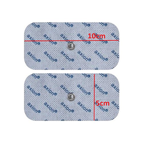 12 Electrodos de 10x5 cm - aparatos TENS EMS electroestimulador VITALCONTROL & Beurer - axion