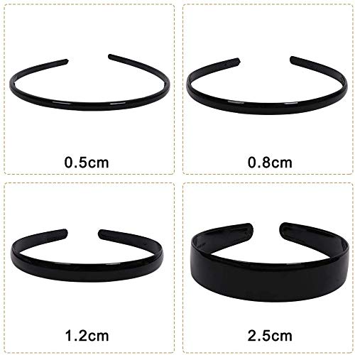 12 Unids Multi-Style Metal Hair Hoop Diadema de plástico Peine flexible Banda para el cabello Antideslizante Elástico Deporte Diademas Accesorios para el cabello unisex para mujeres y hombres