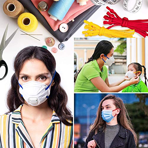 120 Piezas 5mm Cuerda Elastica, Plana Cintas elásticas para Costura y Manualidades DIY Cordon, Cordón Goma Elástico Bandas con Tiras de Aluminio para la Nariz y Hebilla Ajustable(Color Profundo) 120 Piezas 5mm Cuerda Elastica, Plana Cintas elásticas para Costura y Manualidades DIY Cordon, Cordón Goma Elástico Bandas con Tiras de Aluminio para la Nariz y Hebilla Ajustable(Color Profundo)