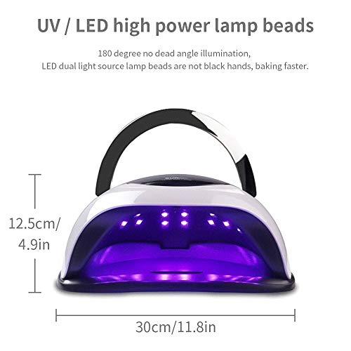 120W UV LED Lámpara De Uñas Secador De Uñas Rápido Gel De Curado Rápido Luz De Uñas Lámpara LED Gel Esmalte De Uñas Lámparas UV con Temporizador Y Sensor Inteligente para Todo Tipo De Gel