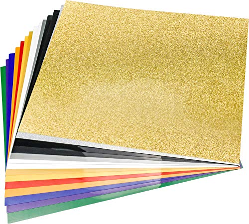 14 hojas de Vinilo de transferencia de calor para tela Papel de vinilo textil para camisetas ropa bolsas y otros tejidos funciona con silueta Cameo Cricut máquina de prensa de calor 14 hojas de Vinilo de transferencia de calor para tela Papel de vinilo textil para camisetas ropa bolsas y otros tejidos funciona con silueta Cameo Cricut máquina de prensa de calor