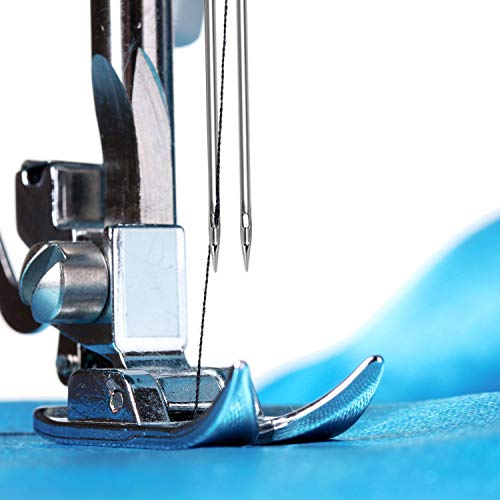 18 Agujas Gemelas de Máquina Coser Agujas Dobles Agujas Gemelas de Estiramiento con Caja Plástico, Enhebrador Automático de Agujas para Máquina Coser Hogar, 3 Tamaños Mixtos 2,0/90, 3,0/90, 4,0/90 18 Agujas Gemelas de Máquina Coser Agujas Dobles Agujas Gemelas de Estiramiento con Caja Plástico, Enhebrador Automático de Agujas para Máquina Coser Hogar, 3 Tamaños Mixtos 2,0/90, 3,0/90, 4,0/90