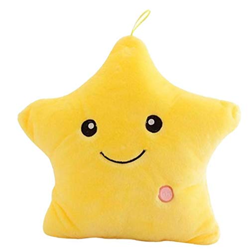 1pc Luminoso Creativo Almohada Estrellas Relleno de la Felpa del Juguete de luz LED Que Brilla intensamente Colorido Cojín Regalos de cumpleaños para niños Juguetes para niñas