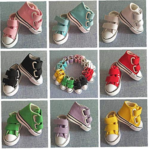 1pc Shoes, De 7,5 Cm De Velcro Lienzo Muñeca Botas, Mini Zapata De 60cm (Color Azar) De La Muñeca