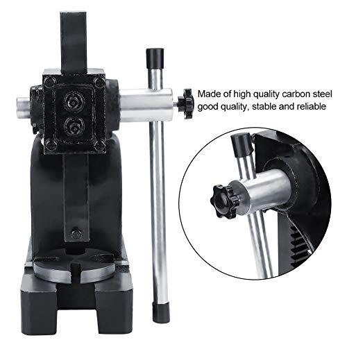 1T máquina de perforación manual para escritorio con 4 agujeros de fijación, herramienta de banco de palanca de metal Arbor Press de acero al carbono de alta calidad