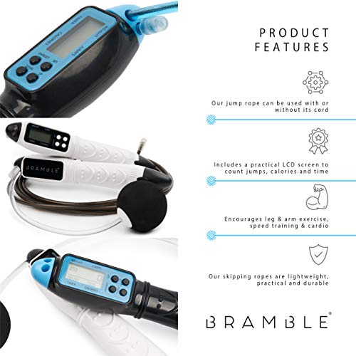 2 Cuerdas de Saltar Digitales, Ajustable- sin Cable Cuerda de Velocidad con Pantalla LCD Contador de calorías| Ideal para Crossfit, MMA Boxeo, Fitness, Ejercicio| Casa o Gimnasio Entrenamiento. 2 Cuerdas de Saltar Digitales, Ajustable- sin Cable Cuerda de Velocidad con Pantalla LCD Contador de calorías| Ideal para Crossfit, MMA Boxeo, Fitness, Ejercicio| Casa o Gimnasio Entrenamiento.