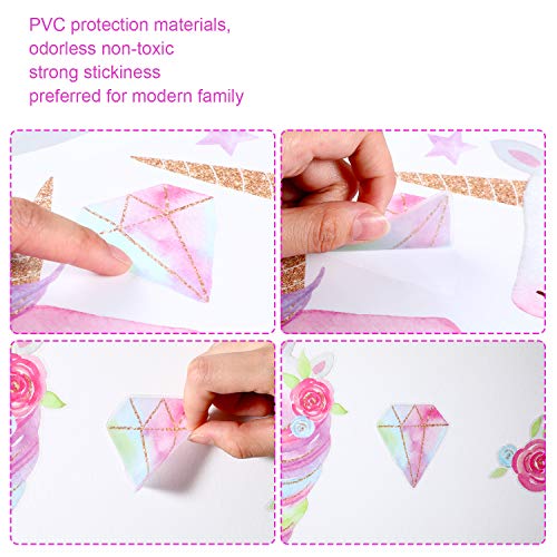 2 Hojas de Pegatinas de Pared de Patrón de Unicornio Pegatinas de Pared Adornos para Cumpleaños Navidad Adornos de Dormitorio Infantiles (Estilo 1) 2 Hojas de Pegatinas de Pared de Patrón de Unicornio Pegatinas de Pared Adornos para Cumpleaños Navidad Adornos de Dormitorio Infantiles (Estilo 1)