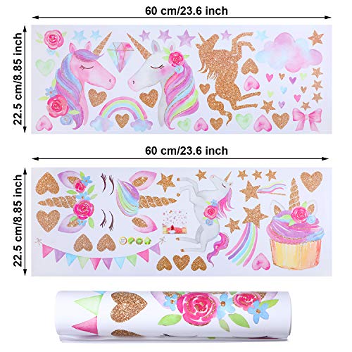 2 Hojas de Pegatinas de Pared de Patrón de Unicornio Pegatinas de Pared Adornos para Cumpleaños Navidad Adornos de Dormitorio Infantiles (Estilo 1) 2 Hojas de Pegatinas de Pared de Patrón de Unicornio Pegatinas de Pared Adornos para Cumpleaños Navidad Adornos de Dormitorio Infantiles (Estilo 1)