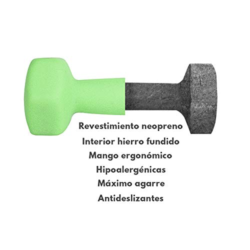 2 Mancuernas Neopreno 3KG | Entrenamiento en casa | Resistentes al Agua 2 Mancuernas Neopreno 3KG | Entrenamiento en casa | Resistentes al Agua
