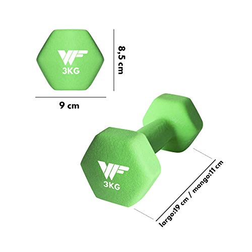 2 Mancuernas Neopreno 3KG | Entrenamiento en casa | Resistentes al Agua 2 Mancuernas Neopreno 3KG | Entrenamiento en casa | Resistentes al Agua