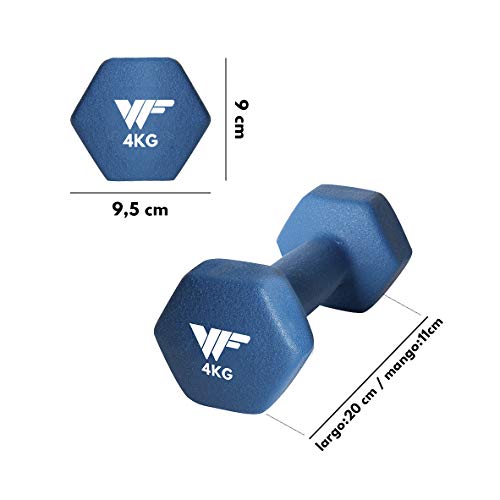 2 Mancuernas Neopreno 4KG | Entrenamiento en casa | Resistentes al Agua 2 Mancuernas Neopreno 4KG | Entrenamiento en casa | Resistentes al Agua