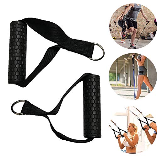 2 Piezas Mango de Resistencia para Ejercicios, Asa de Ejercicio para Máquina de Cable, Nylon Cuerda Tríceps Manija, para Gimnasio Yoga Entrenamiento de Fuerza Entrenamiento