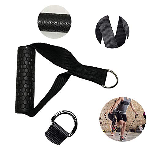 2 Piezas Mango de Resistencia para Ejercicios, Asa de Ejercicio para Máquina de Cable, Nylon Cuerda Tríceps Manija, para Gimnasio Yoga Entrenamiento de Fuerza Entrenamiento