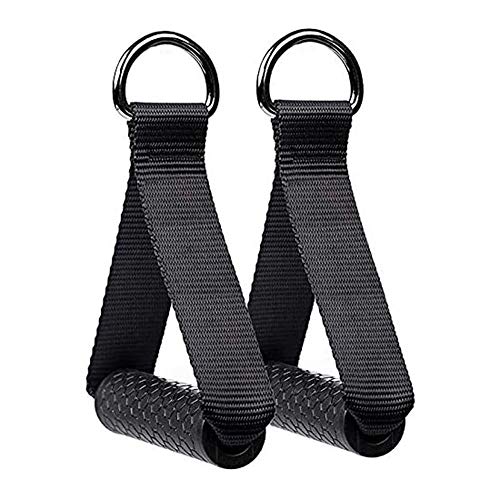 2 Piezas Mango de Resistencia para Ejercicios, Asa de Ejercicio para Máquina de Cable, Nylon Cuerda Tríceps Manija, para Gimnasio Yoga Entrenamiento de Fuerza Entrenamiento