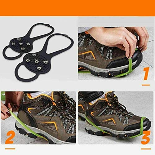 2 Puntas de Agarre Antideslizantes universales, Puntas de Agarre Antideslizantes sobre el Zapato, Tacos duraderos con Buena Elasticidad, adecuados para Todo Tipo de Zapatos (Negro, Adulto) 2 Puntas de Agarre Antideslizantes universales, Puntas de Agarre Antideslizantes sobre el Zapato, Tacos duraderos con Buena Elasticidad, adecuados para Todo Tipo de Zapatos (Negro, Adulto)