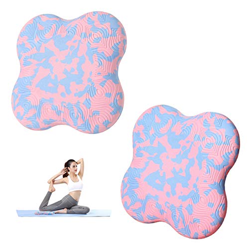 2 Pzs Almohadillas Rodilla Yoga Cojín para Manos Codos Cojín de Rodilleras Yoga Ligero Resistente Desgaste, PU Material, para Yoga, Gimnasia, Pilates, Ejercicios Estiramiento, Aeróbic—Color Camuflaje