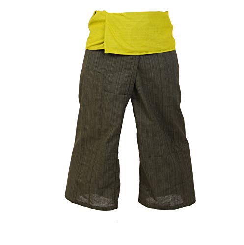 2 tonos Pescador Pantalones Tailandeses Pantalones Tamaño Libre Yoga Algodón (1101)