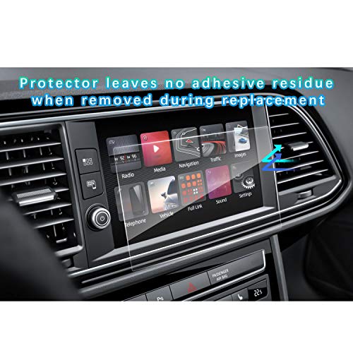 [2 unidades] Protector de pantalla para Seat Leon Cupra 5F ST de 8 pulgadas para navegación, LFOTPP, plástico transparente PET