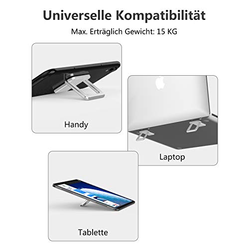 (2 Unidades) Soporte para Ordenador Portátil, Mini Sporte para Laptop para Aluminium Compatible con MacBook Air Pro, Dell XPS, HP, Lenovo y todos los portátiles