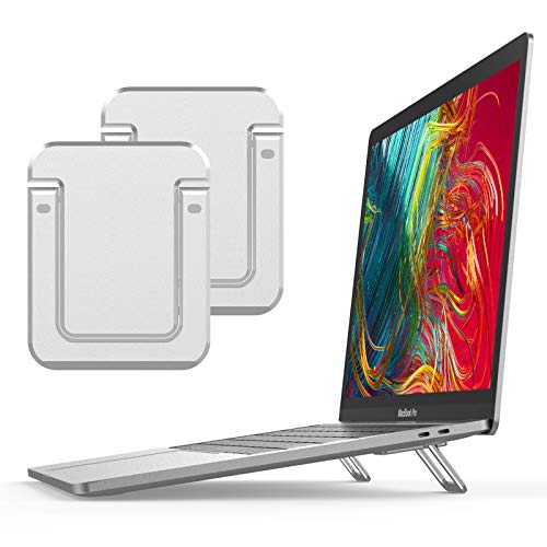 (2 Unidades) Soporte para Ordenador Portátil, Mini Sporte para Laptop para Aluminium Compatible con MacBook Air Pro, Dell XPS, HP, Lenovo y todos los portátiles