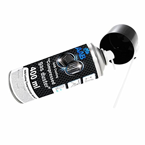 2 x AAB PC Spray Limpiador 400ml para Limpiar Teclados, Ordenadores, Copiadoras, Equipos Eléctricos, Spray Duster, Ideal para la Eliminación de Polvo, Aire Comprimido, Spray Botella, Soplador