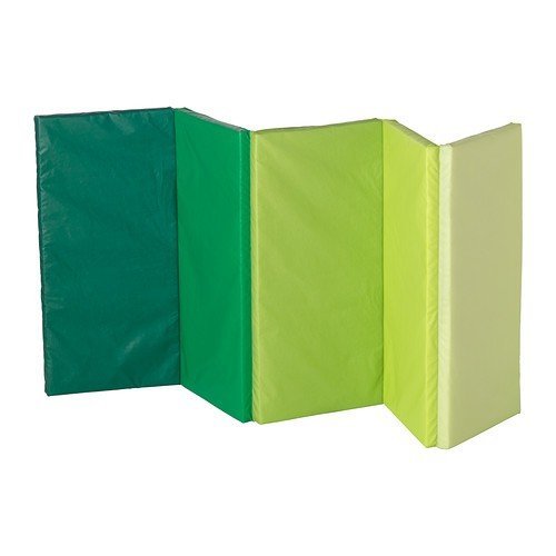 2 x IKEA plufsig spielmatte gymnastic mat, folding, Green 185 x 87 cm