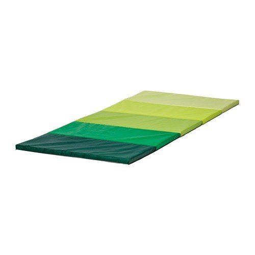 2 x IKEA plufsig spielmatte gymnastic mat, folding, Green 185 x 87 cm