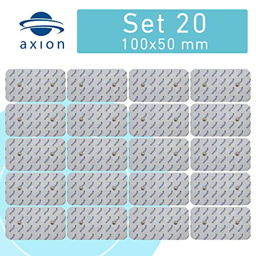 20 Electrodos axion de 100x50 mm TENS & EMS para su aparato COMPEX 20 Electrodos axion de 100x50 mm TENS & EMS para su aparato COMPEX