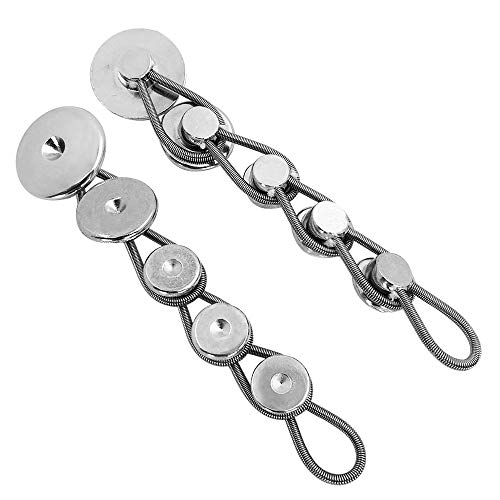 20 extensores de cuello de metal flexible FineGood para pantalones de camisa de vestir, color plateado 20 extensores de cuello de metal flexible FineGood para pantalones de camisa de vestir, color plateado