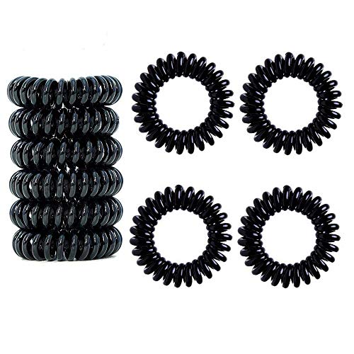 20 gomas de pelo en espiral, cable de teléfono haargummi, elásticas, espiral, cable de teléfono anti puntas abiertas, goma trenzada, fitness, cinta para el pelo, espiral, para mujer y niña, 3cm