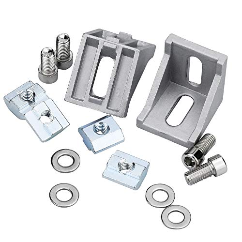 20 Pcs Soporte de Esquina Forma de L Ángulo Recto 4040 Sujetador Hardware Perfil de Aluminio