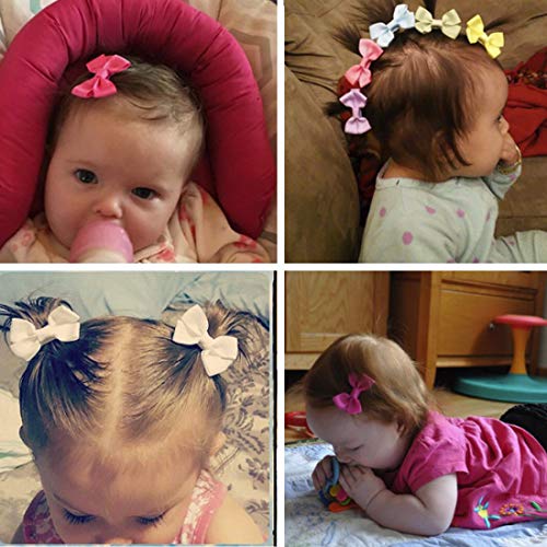 20 Piezas bebé niña Lazos para el pelo Boutique cinta, Multicolor Clips para adolescentes Niños Amigos
