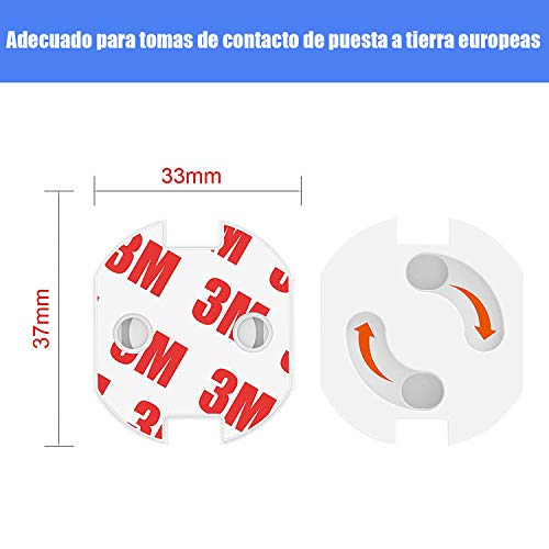 20 Piezas Protector Enchufes Seguridad Infantil Con Mecanismo De Giro Y Adhesivo 3M enchufe Copia de seguridad para bebés y niños Seguridad Infantil Protector de Enchufe, Blanco 20 Piezas Protector Enchufes Seguridad Infantil Con Mecanismo De Giro Y Adhesivo 3M enchufe Copia de seguridad para bebés y niños Seguridad Infantil Protector de Enchufe, Blanco