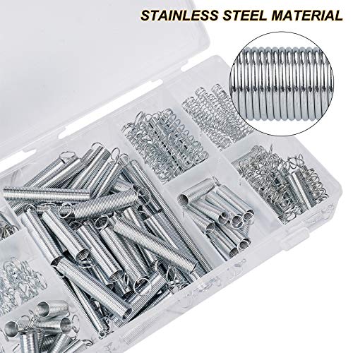 200 Piezas Muelles Surtido de Compresión y Extensión de Acero Galvanizado con Caja de Almacenamiento para Bricolaje Manualidades 20 Tamaños 200 Piezas Muelles Surtido de Compresión y Extensión de Acero Galvanizado con Caja de Almacenamiento para Bricolaje Manualidades 20 Tamaños