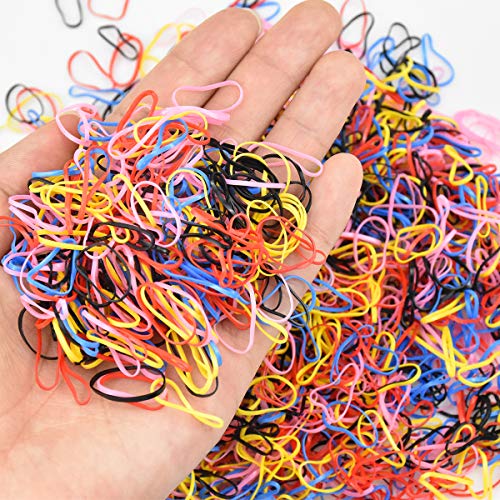 2000 piezas Goma de Pelo Mini bandas Multicolor Lazo de Pelo Elástico Banda de Goma para Niñas Bebés, Especialmente para Niñas Pequeñas 2000 piezas Goma de Pelo Mini bandas Multicolor Lazo de Pelo Elástico Banda de Goma para Niñas Bebés, Especialmente para Niñas Pequeñas