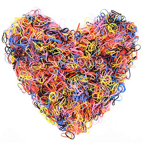 2000 piezas Goma de Pelo Mini bandas Multicolor Lazo de Pelo Elástico Banda de Goma para Niñas Bebés, Especialmente para Niñas Pequeñas 2000 piezas Goma de Pelo Mini bandas Multicolor Lazo de Pelo Elástico Banda de Goma para Niñas Bebés, Especialmente para Niñas Pequeñas