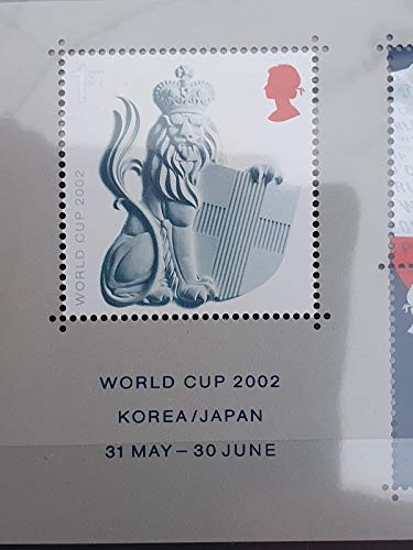 2002 de balón de fútbol diseño del mundial de hoja en miniatura No. 16 - Royal Mail de sello 2002 de balón de fútbol diseño del mundial de hoja en miniatura No. 16 - Royal Mail de sello