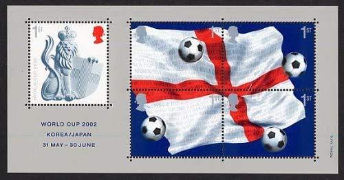 2002 de balón de fútbol diseño del mundial de hoja en miniatura No. 16 - Royal Mail de sello